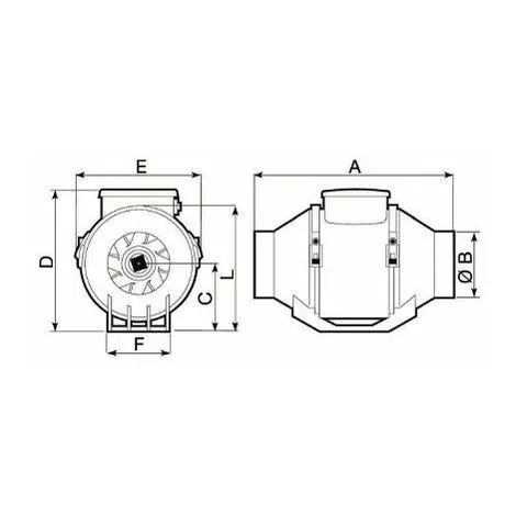 Vortice - Extracteur Centrifuge En Conduit 125 Mm 33W 365 M3/h - LINEO – Image 5