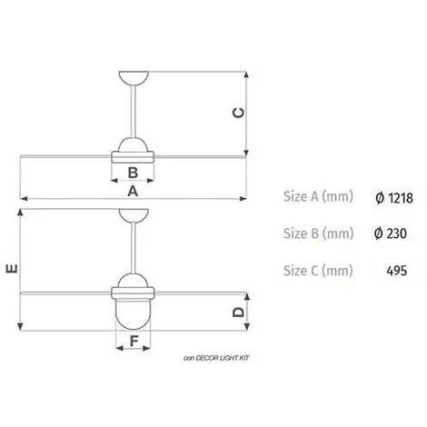 Ventilateur De Plafond Sans Lumière Vortice Nordik 1S 120/56" Senza GR.COM. Blanc - Sku 61260 – Image 4