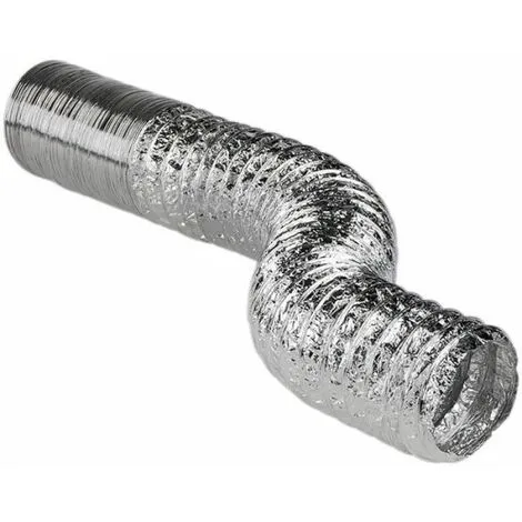 Gaine Souple Nu Aluminium - Ø 150 Mm - Couronne De 10 M - Vortice